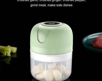 USB Electric Garlic Chopper: Crush Garlic, Ginger, and Vegetables with Ease!