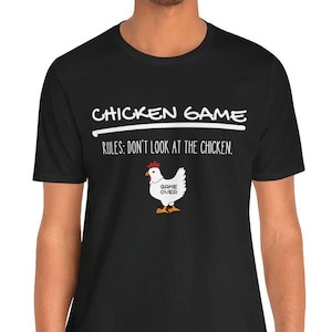 Funny Chicken Game Unisex Tee, Game Over Chicken Shirt, Humorous Tee, Animal Lover Gift, Farm Animal Shirt, Funny Graphic Shirt