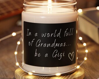 Süße Duftkerze, Großmutter Geschenk, Gigi, Geburtstag, Kerzengeschenk, Muttertag, Babymitteilung