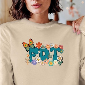 Floral Anti-Trump Sweatshirt, Hidden FDT Design, Resist Trump, Political Statement Shirt, Protest Apparel
