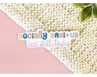 Socially Anxious Sticker, Mental Health Sticker, Stationery Sticker, Social Anxiety Sticker, Antisocial Introvert Sticker, Shy Kid