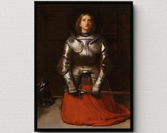 Joan of Arc (1865) | John Everett Millais | Vintage Art Print | Victorian Wall Art | Physical Print | Classic Fine Art | Woman Painting