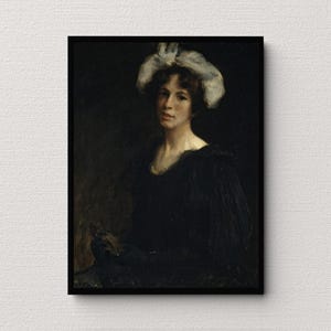 Bessie Potter (1895) | William Merritt Chase | Victorian Painting | Vintage Wall Art | Antique Rustic Home Decor | Portrait of Woman