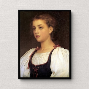 Biondina (1879) | Frederic Leighton | Portrait of Woman Painting | Vintage Art Print | Classic Painting | Antique | Victorian Wall Art