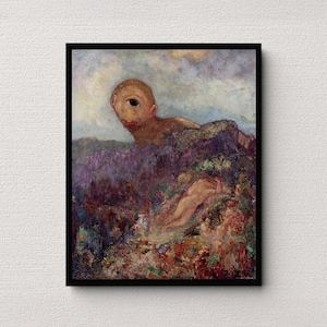 The Cyclops (1914) | Odilon Redon | Greek Mythology Painting | Vintage Wall Art | Abstract Art Print | Creepy Home Decor | Spooky Antique