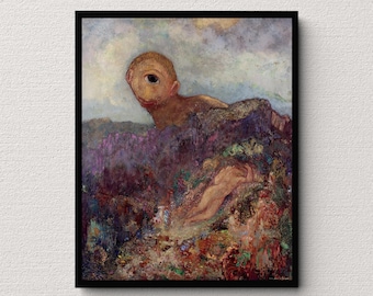 The Cyclops (1914) | Odilon Redon | Greek Mythology Painting | Vintage Wall Art | Abstract Art Print | Creepy Home Decor | Spooky Antique