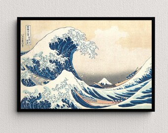 The Great Wave off Kanagawa (1831) | Hokusai | Japanese Woodblock | Fine Art Reproduction | Vintage Wall Art | Coastal Decor | Ocean Art