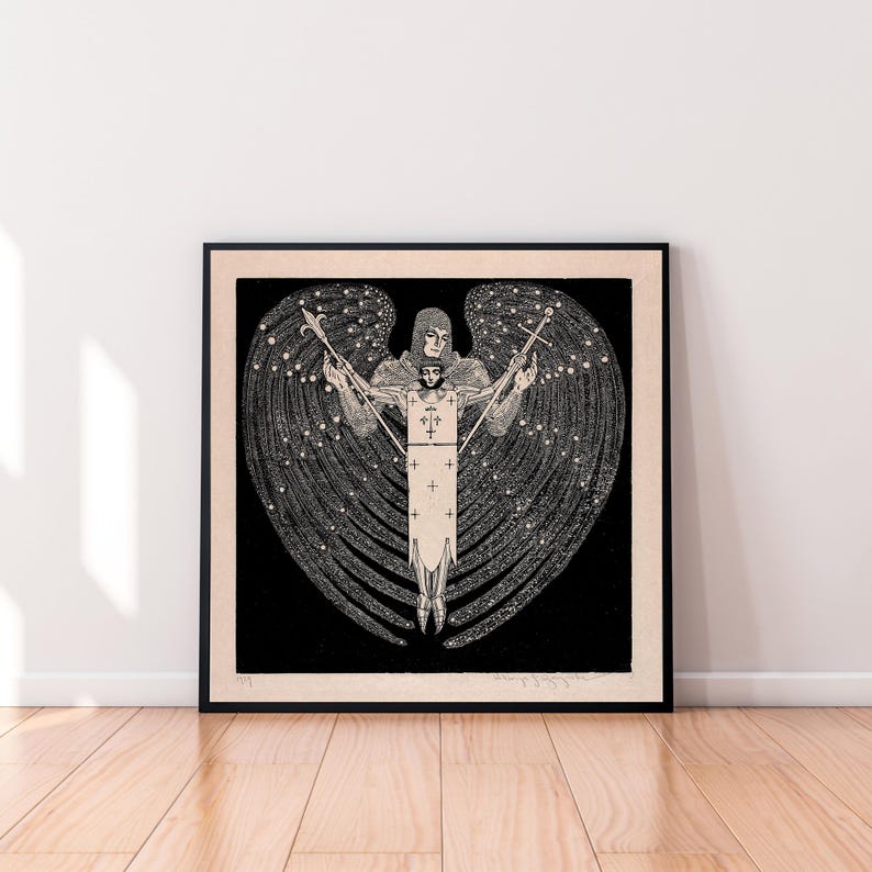 Joan of Arc (1929) | Wiktoria Goryńska | Vintage Art Print | Victorian Wall Art | Physical Print | Classic Fine Art | Sketch | St. Joan
