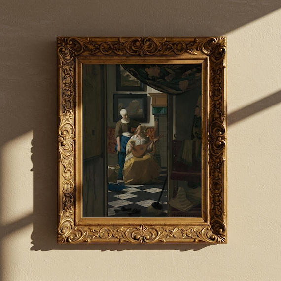 The Love Letter (1670) | Vermeer | Classic Painting | Dutch Golden