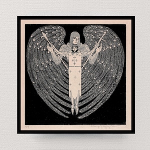 Joan of Arc (1929) | Wiktoria Goryńska | Vintage Art Print | Victorian Wall Art | Physical Print | Classic Fine Art | Sketch | St. Joan