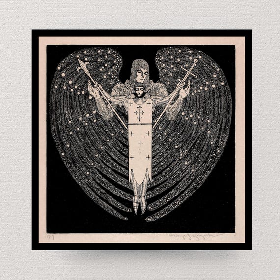Joan of Arc (1929) | Wiktoria Goryńska | Vintage Art Print | Victorian Wall Art | Physical Print | Classic Fine Art | Sketch | St. Joan
