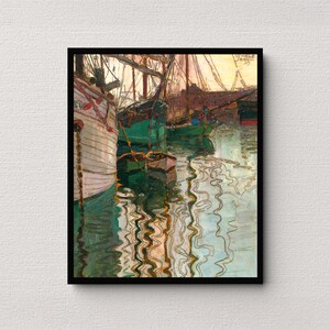 夕焼けの港（サントロペ）（1892年） | ポール・シニャック