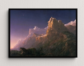 Prometheus Bound (1847) | Thomas Cole | Victorian Painting | Vintage Art Print | Ancient Greek Mythology Wall Art | Landscape | Titan