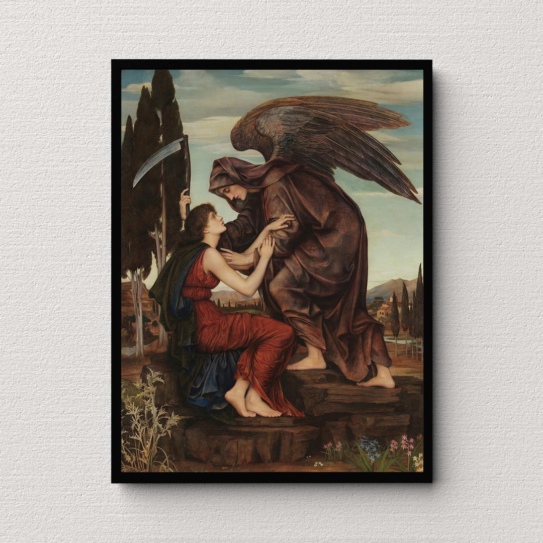 Angel of Death (1881) | Evelyn De Morgan | Goth Painting | Vintage Home ...