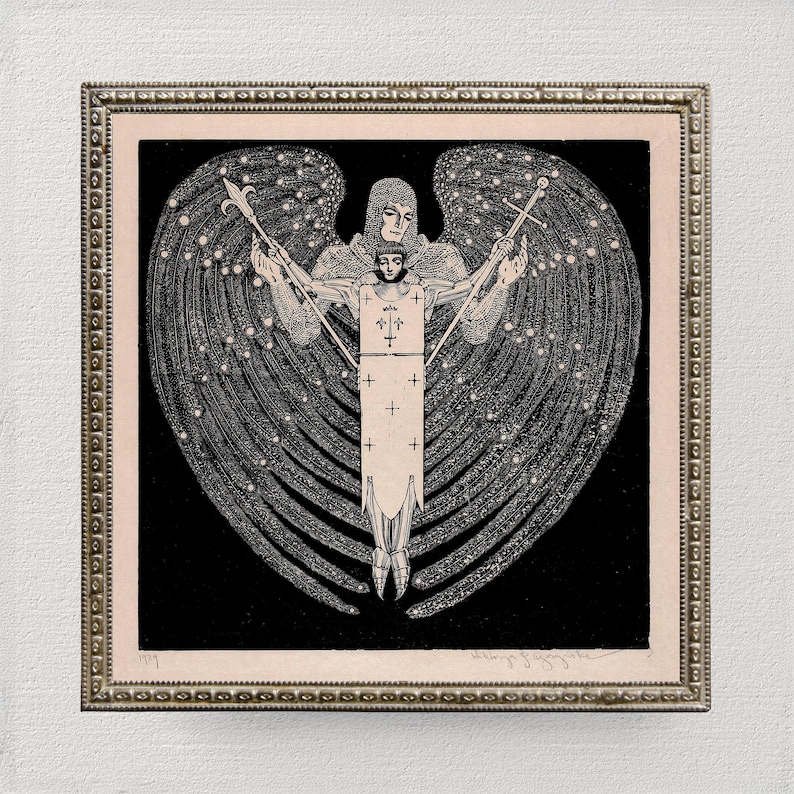 Joan of Arc (1929) | Wiktoria Goryńska | Vintage Art Print | Victorian Wall Art | Physical Print | Classic Fine Art | Sketch | St. Joan