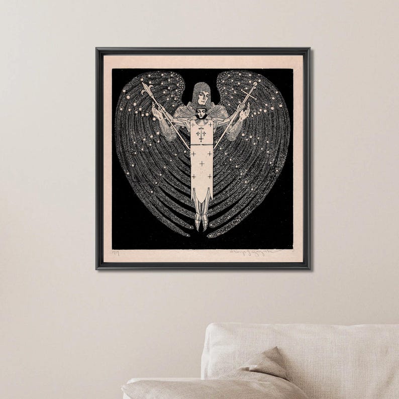 Joan of Arc (1929) | Wiktoria Goryńska | Vintage Art Print | Victorian Wall Art | Physical Print | Classic Fine Art | Sketch | St. Joan