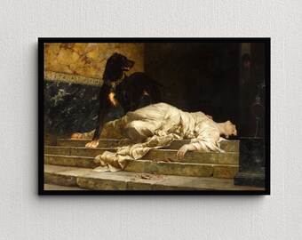 Selene (1886) / Ferdinand Keller / Lámina de arte mitológico vintage / Pintura victoriana / Arte mural de la diosa lunar / Arte griego / Decoración antigua