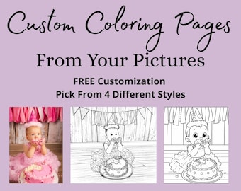 Custom Photo Coloring Page | Pet or Family Portrait | Personalized Line Art | Printable Coloring Sheet | Digital Gift | Photo to Drawing