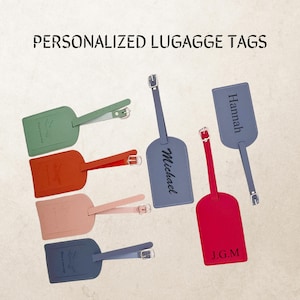 Personalized  Luggage Tags, Customized Leather Luggage Tags, Personalized Leather Gift, Vacation Gift, Luggage Tags, Leather Accesories Gift