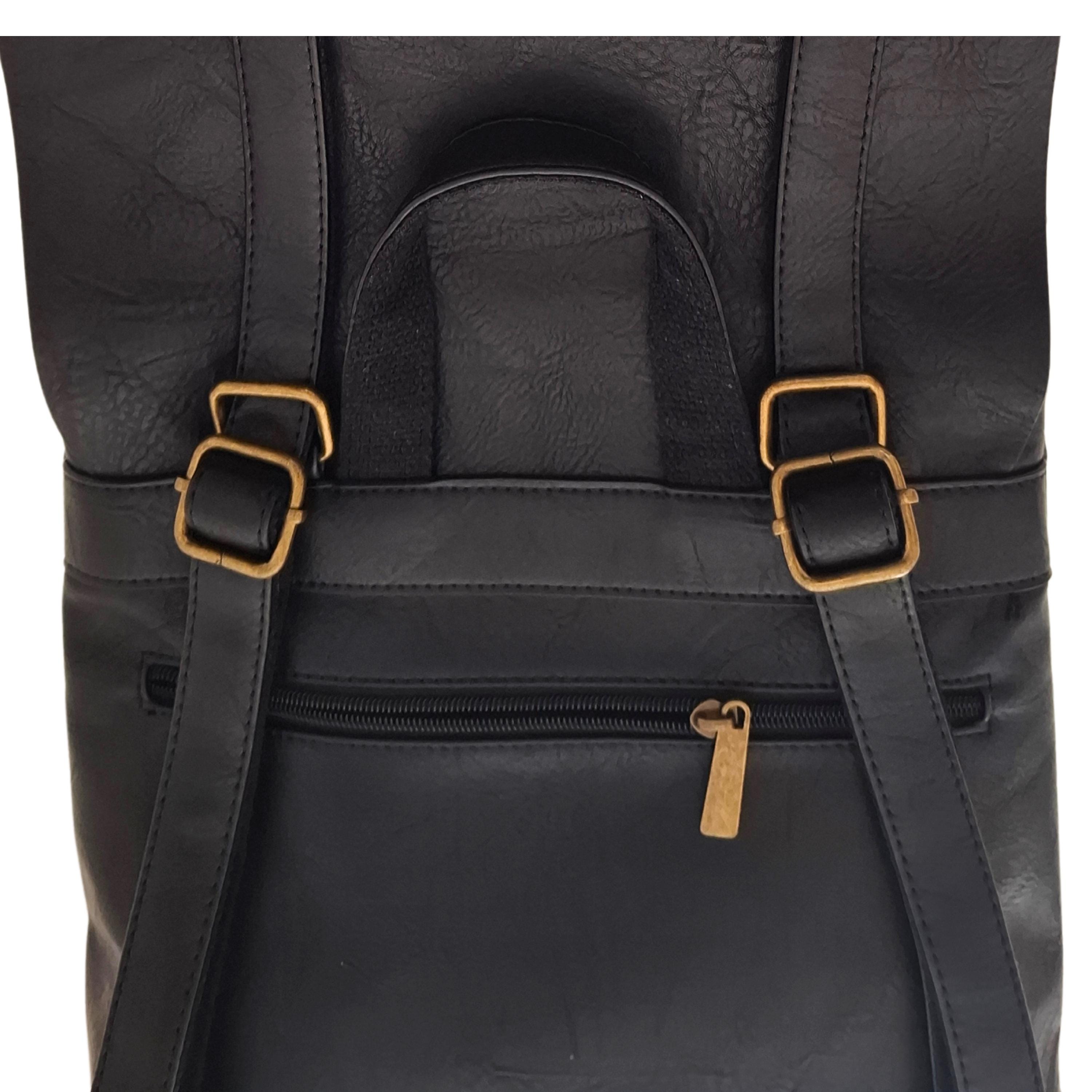 Convertible Vegan Leather Backpack Purse for Women, 3 Way, Work Travel, Hidden Small Backpack Purse for Women Leather Mini Convertible  main image 3