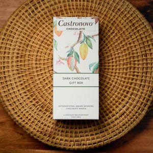 Castronovo Dark Chocolate Geschenkbox - 4 Tafeln Single Origin Schokoladenkollektion
