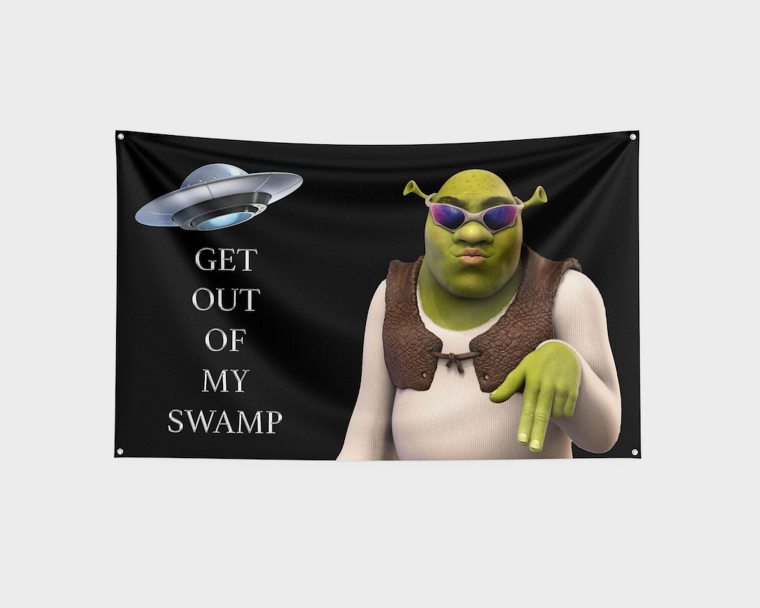 Shrek get out of my swamp flag 3x5 feet college dorm room etsy