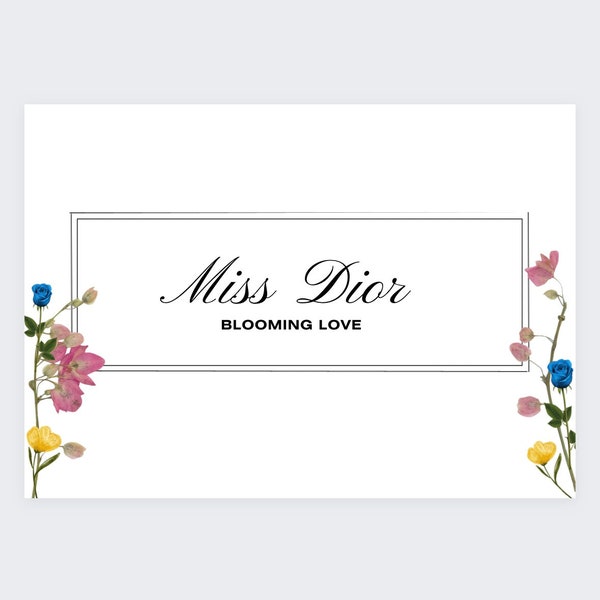 Customizable Dior-Themed Bridesmaid Box Digital Template