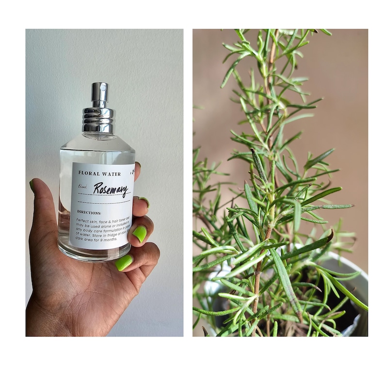 Organic Rosemary Hydrosol Floral Water Acne I Hair Growth I Scalp Stimulating I DHT Blocking