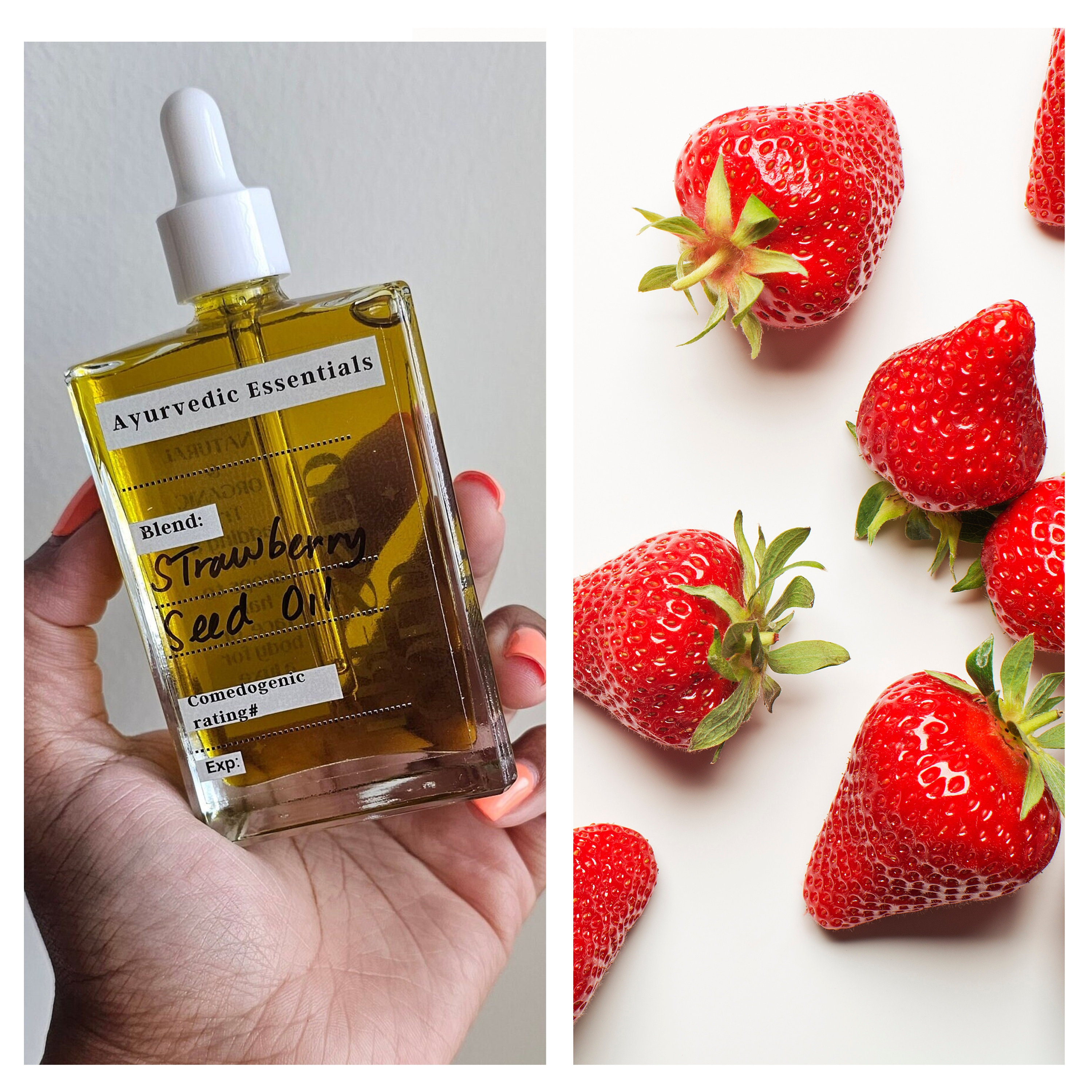Organic Strawberry Seed Carrier Oil Cold Pressed Vegan Face Oil