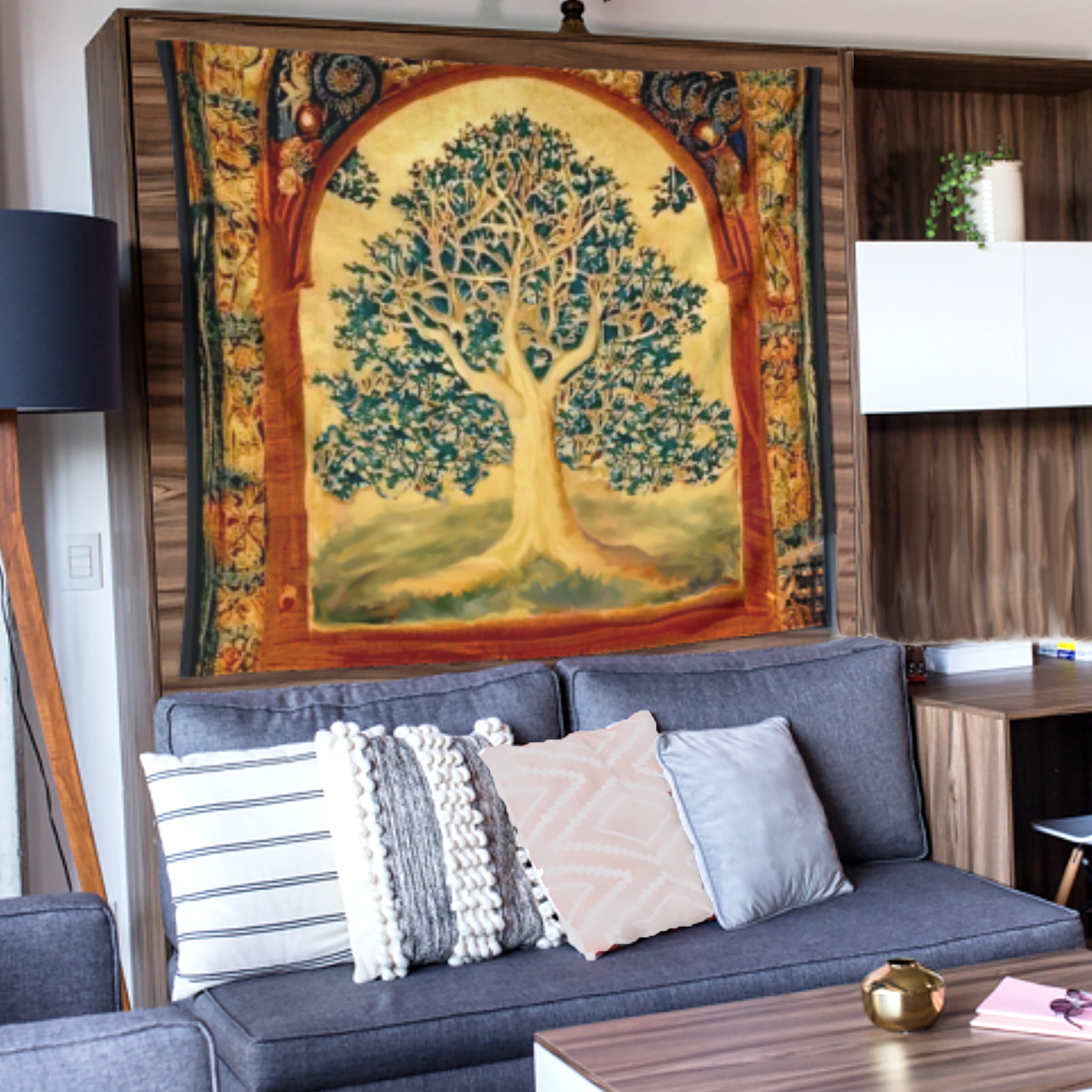 Tapestry Tree of Life Medieval Design Renaissance Rug Style Home Decor ...