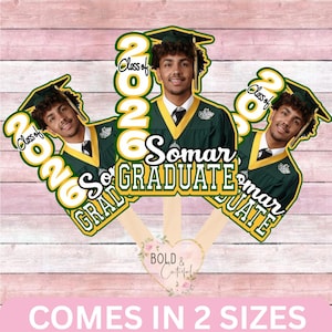 Graduation Fans, Big Head Graduation Fans 2026, Custom Senior Photo Fan, Personalized Class of 2026 Grad Party Favors & Keepsakes, grad fans
