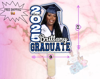 Large Graduation Fans | Graduation Favors | Grad Head Decor | 2026 Graduate Essentials | Party Favors for Graduates | High School Graduation