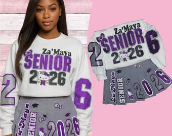 Senior Skirt Combo - Senior Sets/Grad Set Graduation Senior Outfit Set -Sweater & Skirt, Class of 2026 School Spirit Apparel/Senior Pictures