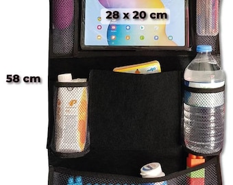 Car Seat Back Organizer with Tablet Holder - 7 Sections (58 cm x 39 cm)