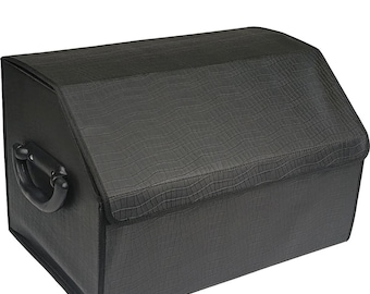 Leather Car Trunk Organizer | Foldable Cargo Storage for Travel Essentials