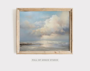 Sea of Galilee Art Print Catholic Wall Decor Christian Painting Modern Catholic Art