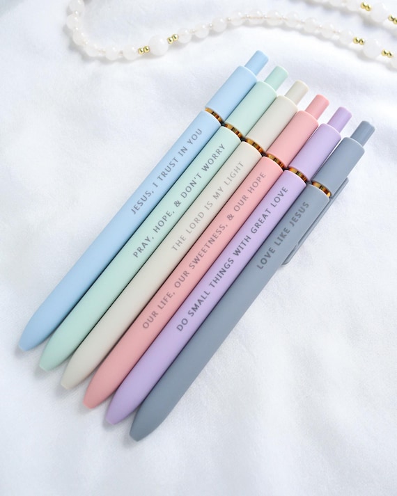 Engraved Catholic Pen Set: Bible Verse Christian Gift