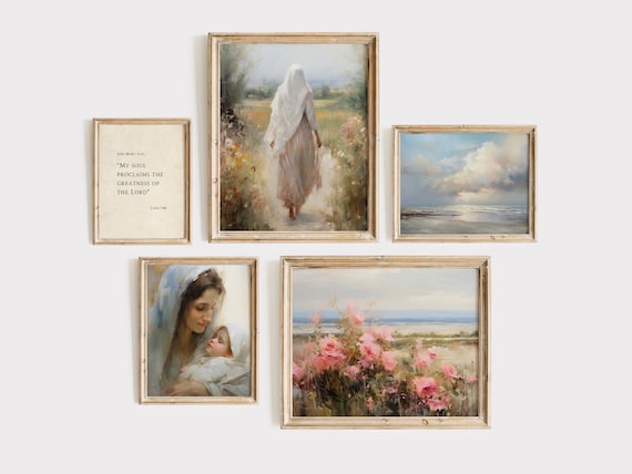 コレクション Mother Mary Framed Poster Mother Mary Gallery Set Catholic Wall Art Printables Virgin