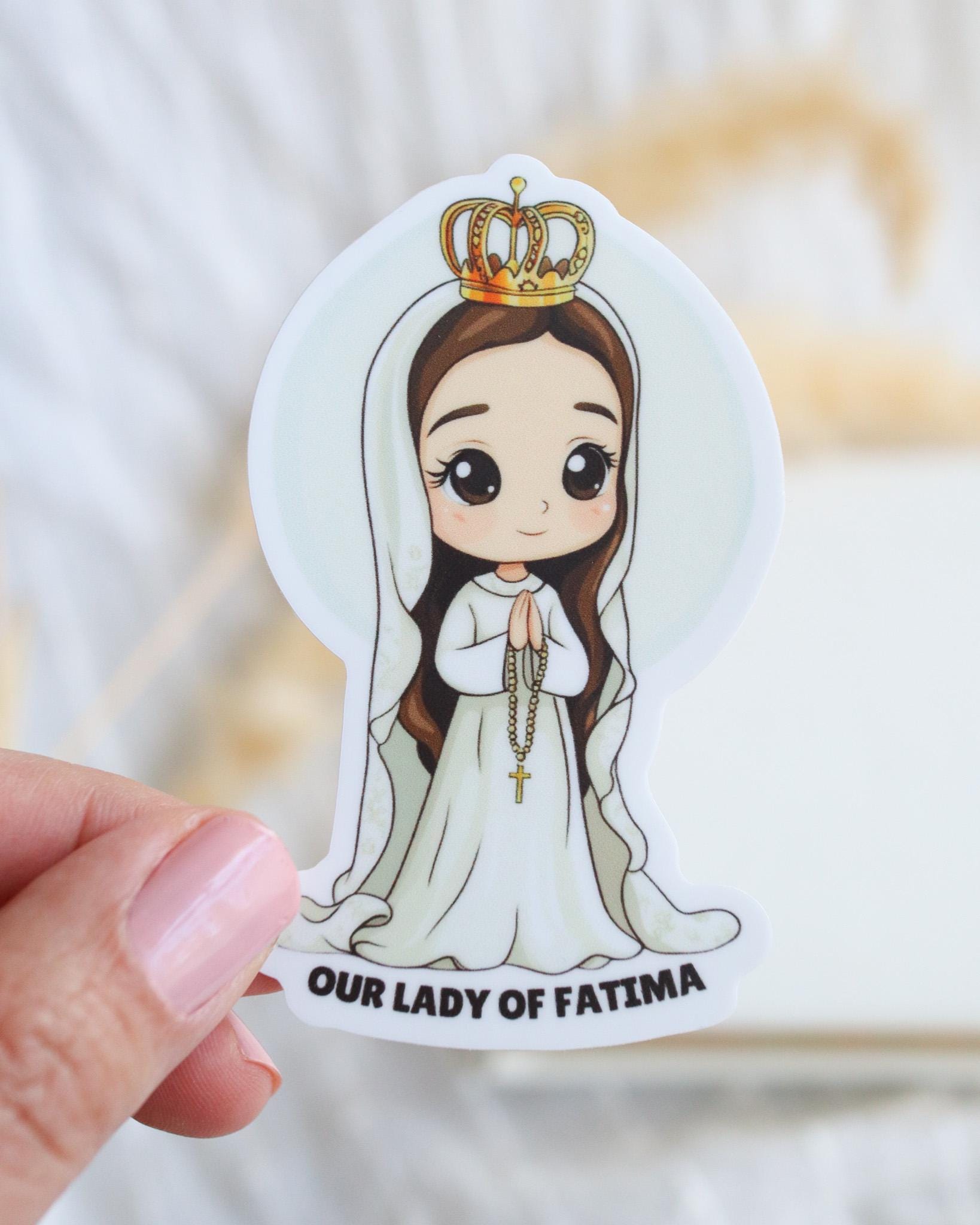 Fatima Sticker Our Lady of Fatima Vinyl Sticker Catholic Sticker Religious Sticker ...
