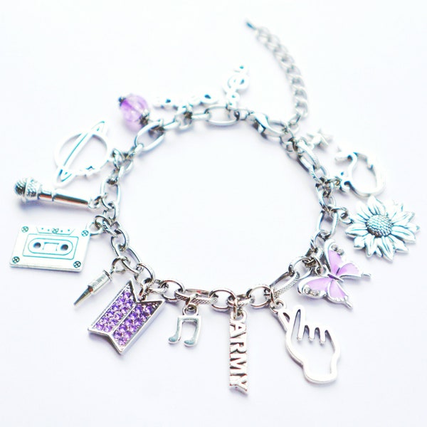 BTS Inspired Charm Bracelet Bangtan Army Fan Bracelet