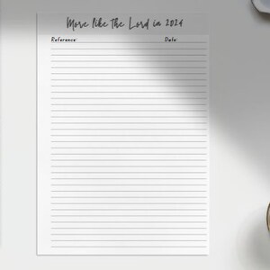12 Month Scripture Writing Plan, "more Like Our Lord in 2024" - Etsy