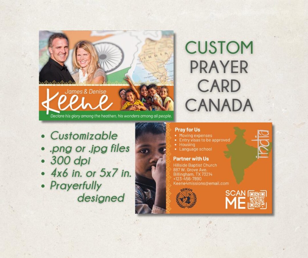 Missionary Prayer Card INDIA, Digital Download, - Etsy
