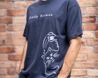 FUNNY CAT Howdy Hooman printed T shirts