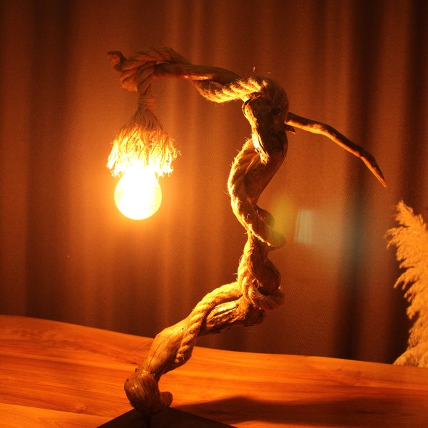 Natural Driftwood Floor Lamp - Etsy