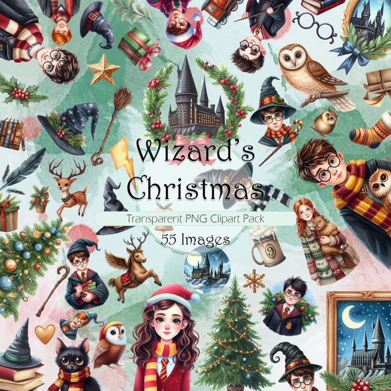 A Wizard's Christmas Clipart Graphics, Christmas Clip Art, Transparent