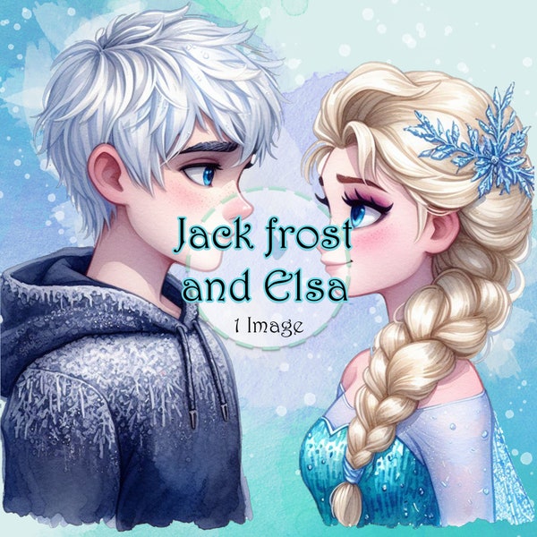 Jack Frost and Elsa Clipart Image, Commercial Files, Transparent Background, Frozen images, PNG Files