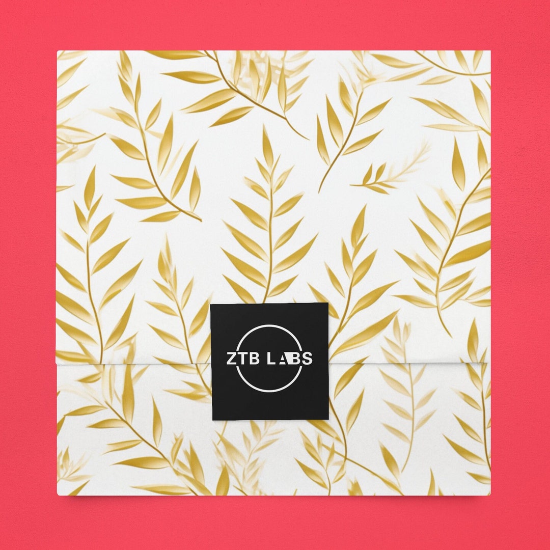 Wrapping Paper Gold Leaf Wrapping Paper Christmas Gift Wrap Etsy