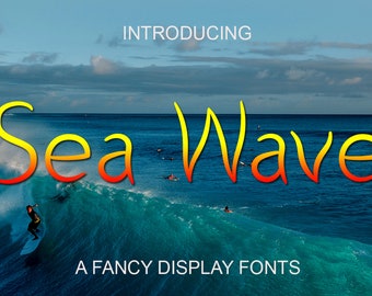 Sea Wave - Fancy Font, Modern Font, Boho Font, Typeface Font, Retro Font, Fonts for Cricut, Bohemian Fonts, Cricut Fonts, Unique Font