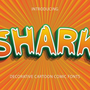 Shark - Decorative Font, Modern Font, Boho Font, San Serif Font, Groovy Font, Fonts for Cricut, Bohemian Fonts, Typeface Font