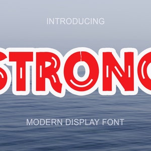 Strong - Serif Font, Modern Font, Boho Font, San Serif Font, Groovy Font, Fonts for Cricut, Bohemian Fonts, Headline Fonts